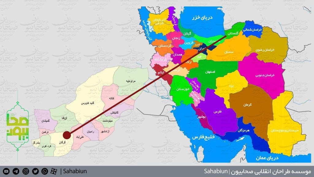 نقشه باکیفیت تقسیمات استان گلستان